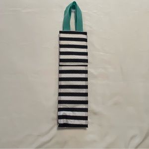 Thirty-One Striped Black & White Wine Bag